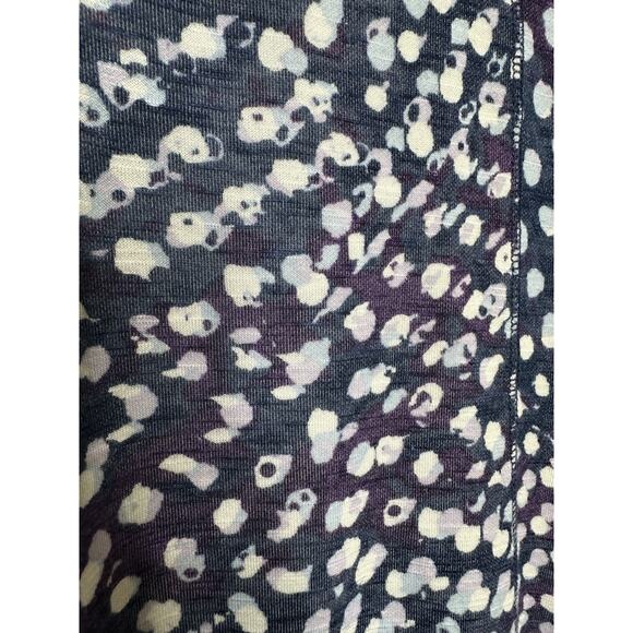 Weekends by Chico's Size 2 US 12 Long Sleeve White/Blue Graphic Dots Knit Top - Picture 8 of 8